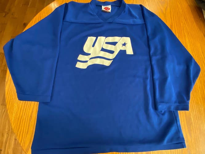 Blue Medium Team USA Men's K1 Hockey Practice Jersey (Used)