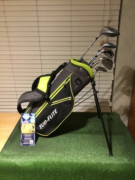 USKG Left Handed UL/54 WT-15s Set D, 27* HY, 7i, PW, SW, Putter & Top Flite Bag