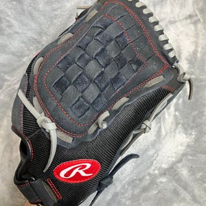 Black Rawlings Renegade RH Pitcher's Baseball Glove 12.5" (Used)