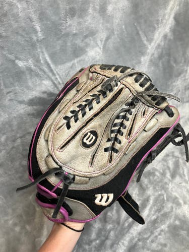 Gray Wilson Flash RH Softball Glove 12" (Used)