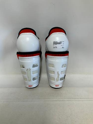 Used CCM WHITE Youth Shin Guards White 9" 11823-S000037257