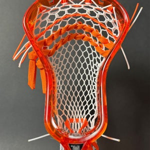 ECD Ion Lacrosse Head – Custom Strung – Lava Orange – Game Ready