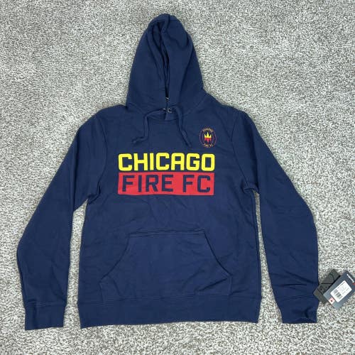 Chicago Fire FC Sweatshirt Mens Medium Blue MLS Soccer Fanatics Hoodie Fleece