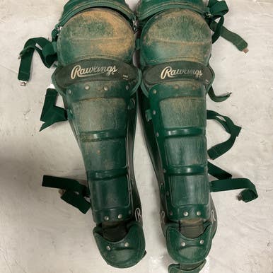 Used Rawlings Catchers Leg Guards Green Adult 11855-S000199250