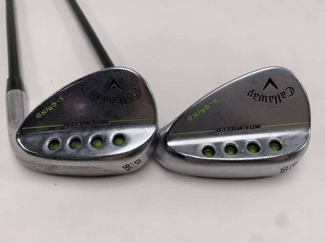 Callaway MD3 Milled Chrome SGrind Wedge Set 50* 0S | 56*10S Prototype Stiff RH