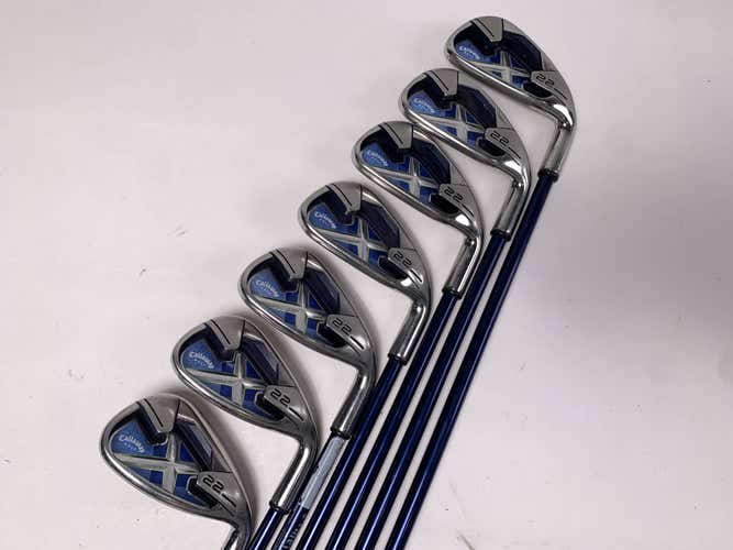 Callaway X-22 Iron Set 4-PW 45g Ladies Graphite Womens RH