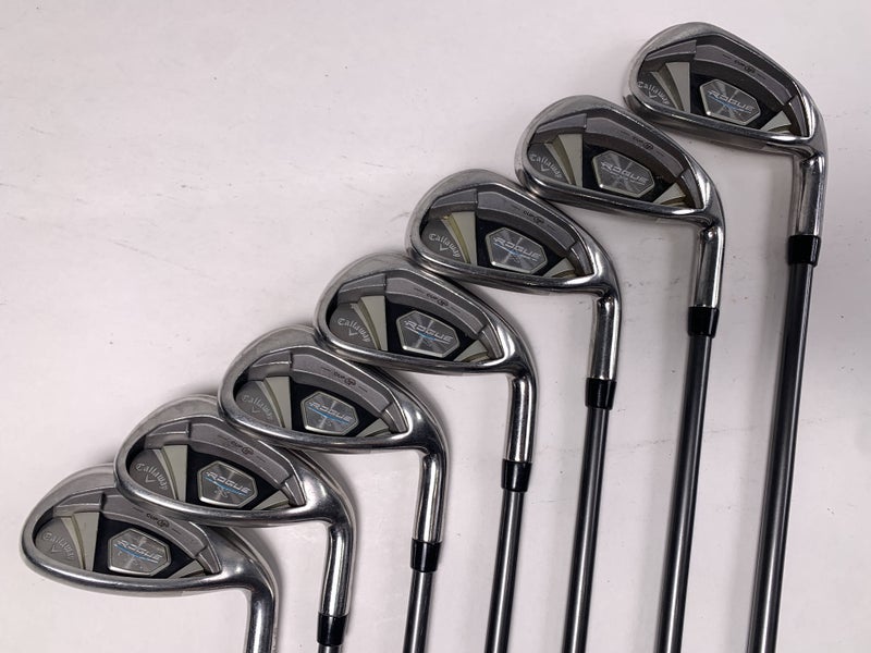 Callaway Rogue X Iron Set 6-PW+GW+SW Aldila Synergy 60g Senior RH +1/2''