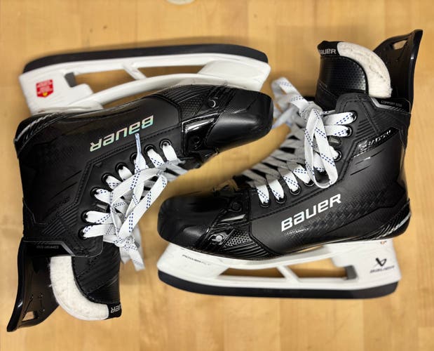 Bauer Supreme Shadow Hockey Skates w/ FlyTi Steel & Aetrex Insoles - Senior 8.5 (NEW in Box)