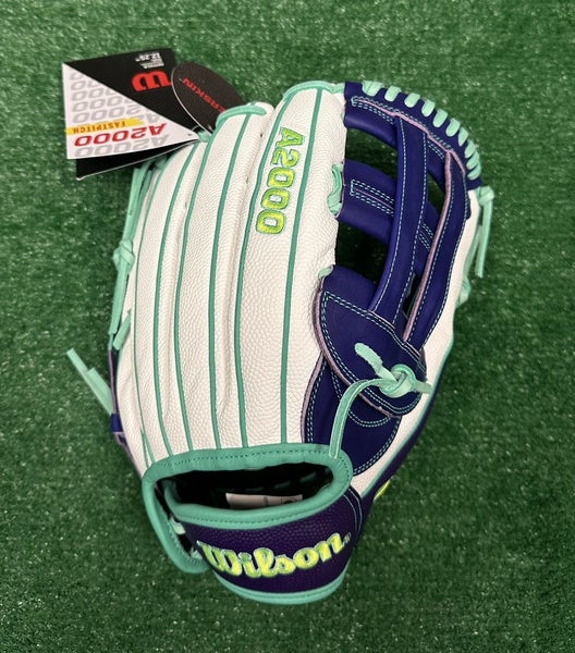 Wilson A2000 12.25" FP50 Fastpitch Softball Utility Glove - Purple Mint White
