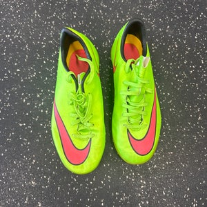 Used Nike MERCURIAL Soccer Indoor Shoes Neon Green Junior 04.5 11849-S000036808