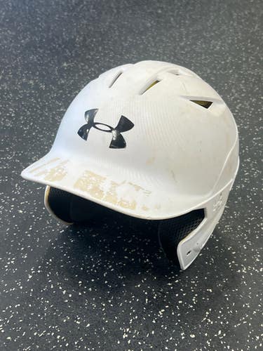 Used Under Armour UA BASEBALL HELMET Batting Helmet No Mask White One Size 11849-S000036882