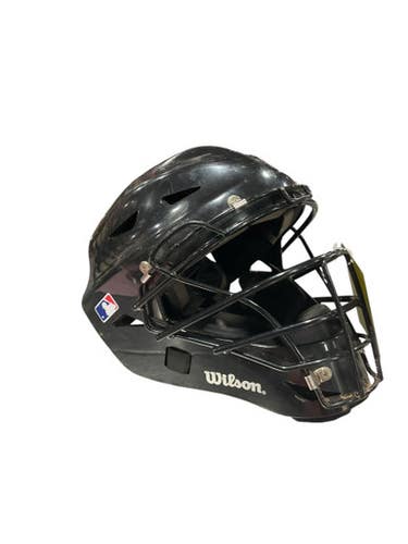 Used Wilson CATCHER HELMET Catchers Helmet w/Mask Black SM 11834-S000046744