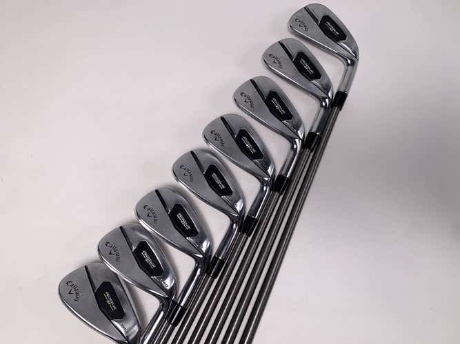 Callaway Rogue ST Pro Iron Set 4-PW+GW AeroTech SteelFiber i95 Stiff RH