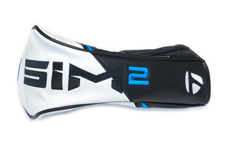 TaylorMade Golf Sim2 Driver Headcover Black/White/Blue/Lime Neon