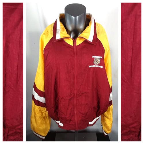 Vintage 80’s Locker Line Minnesota Gophers Windbreaker (XL) Zip Up Jacket Maroon
