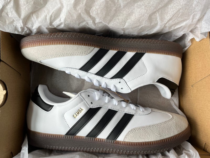 White Men's Size M 11.0 (W 12.0) Adult Adidas Samba Shoes (New)