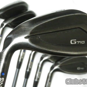 PING G710 Irons Blue Dot AWT 2.0 Matte Black Stiff 4-P+Uw .. LEFT LH  +1/2" TALL