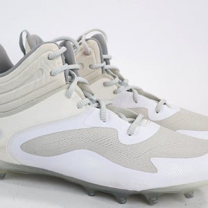 Under Armour COMMAND MC MID 3025639-100 White Lacrosse Cleats Size 14 New Read