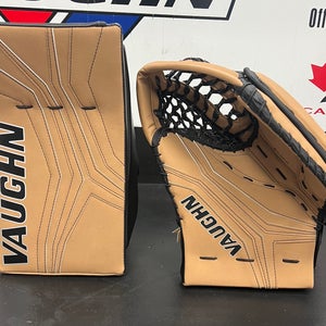 Vaughn V10 Pro Carbon Retro Tan Glove and Blocker