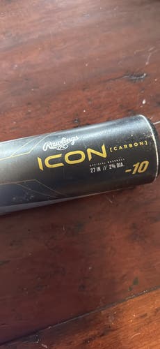 2023 Rawlings Icon Composite USABat Certified Bat (-10) 15 oz 27" (Used)