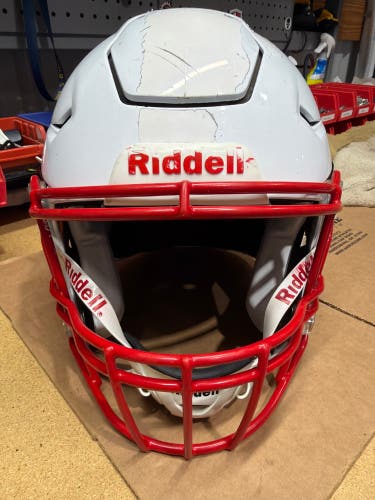 USED RIDDELL FLEX ADULT HELMET - XL - METALLIC WHIITE
