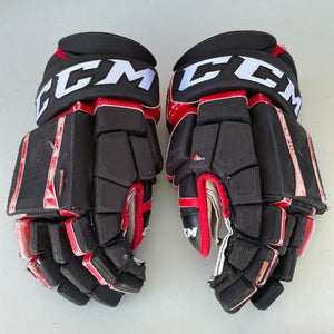 CCM HGCL Crazy Light Pro Stock Hockey Gloves Blackhawks 14” (Used) 5389