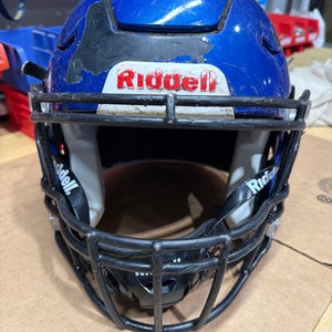 USED RIDDELL FLEX ADULT HELMET - MEDIUM - ROYAL BLUE METALLIC