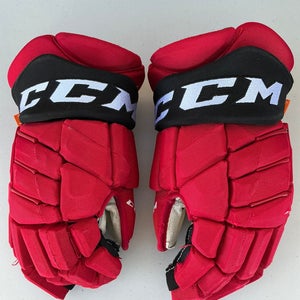 CCM JetSpeed FT1 Hockey Gloves Devils Pro Stock 14” (Used) 8973
