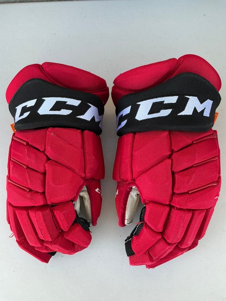 CCM JetSpeed FT1 Hockey Gloves Devils Pro Stock 14” (Used) 8973