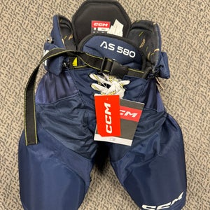 Senior Navy Small CCM Tacks AS 580 Hockey Pants (New)