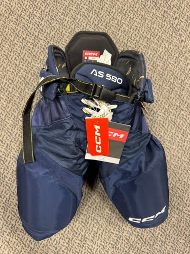 Senior Navy Small CCM Tacks AS 580 Hockey Pants (New)