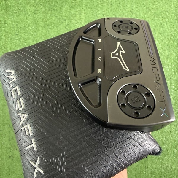 Mizuno M Craft X Five 5 Black Mallet Putter Left Handed With Headcover 35