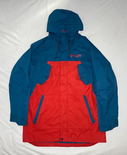 Oakley Regiment Shell Jacket Men’s Large Blue Red Ski Snowboard Winter