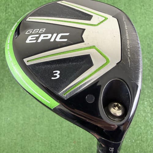 Callaway GBB Epic 15 3 Wood Stiff Flex Matrix White Tie X Con 6X3 -1/2 Short