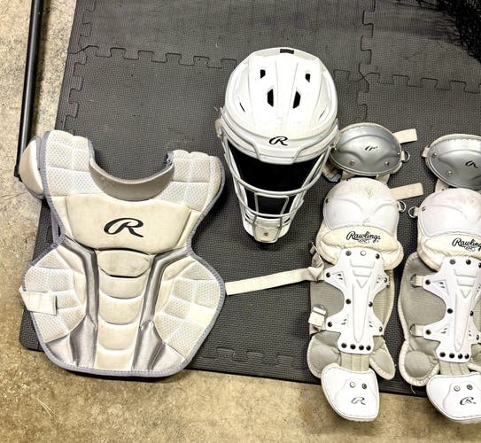 White Rawlings Catcher's Set (Used)