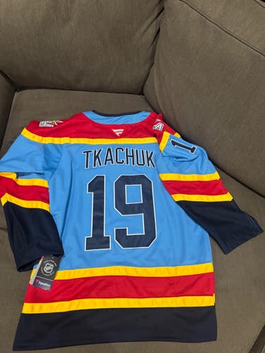 Matthew Tkachuk Florida panthers blue alternate jersey men’s size large new