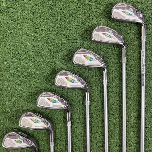 Cobra AMP Cell Silver Iron Set 6-PW GW SW Womens Ladies Flex Worn Grips