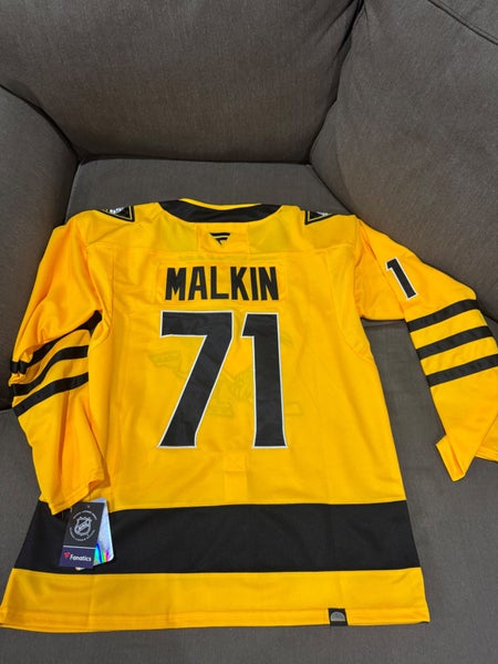 Evgeni malkin penguins yellow jersey men’s size large new