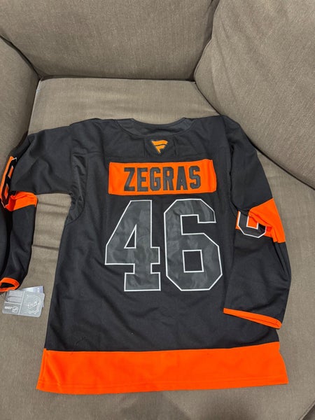 Trevor zegras Philadelphia flyers black and orange jersey Mens size xl new