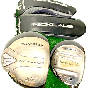 Nicklaus Air Max Offset Wood Set 10.5* Driver And 15* 3 Wood RH Regular Graphite