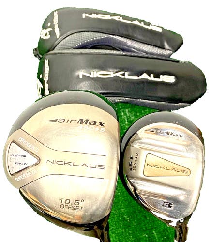 Nicklaus Air Max Offset Wood Set 10.5* Driver And 15* 3 Wood RH Regular Graphite