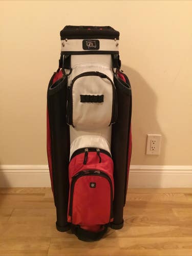 RJ Sports Cart Golf Bag with 14-way Dividers & Rain Cover