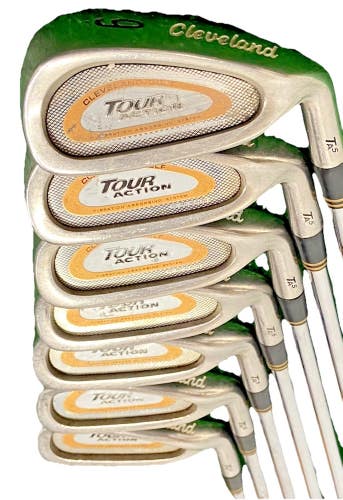 Cleveland Tour Action TA5 3-9 Iron Set RH S300 Stiff Steel 5i 38" New 360 Grips