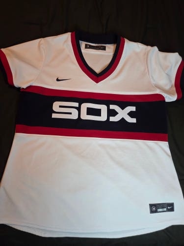Nike Authentic Chicago White MLB White Sox Throwback Retro Jersey Men’s Sz L