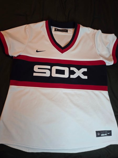 Nike Authentic Chicago White MLB White Sox Throwback Retro Jersey Men’s Sz L