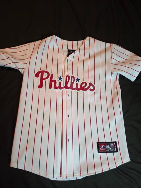 Majestic Chase Utley Philadelphia Phillies Jersey 26 Womens M White MLB