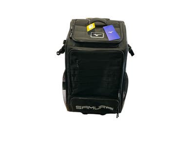 Used Mizuno SAMURAI BB/SB Player Wheeled Bag Black 11873-S000232563