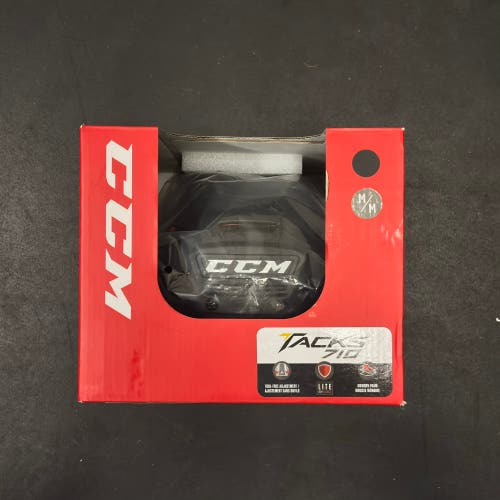 *RARE* Matte Black CCM Tacks 710 Helmet Pro Stock Medium (New)