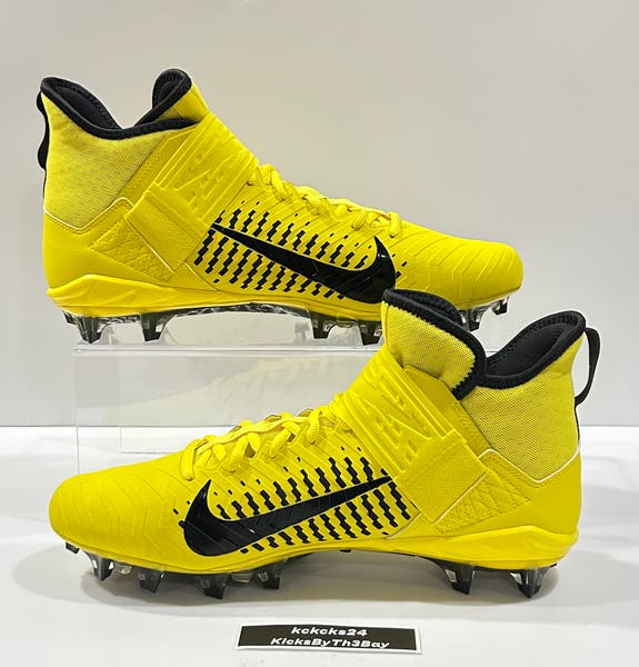 Size 13 Nike Alpha Menace Pro 2 Mid Football Cleats Yellow  display picture 1