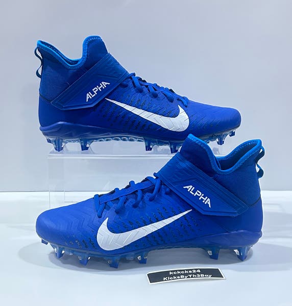 Size 13 Nike Alpha Menace Pro 2 Mid Football Cleats Royal  display picture 1
